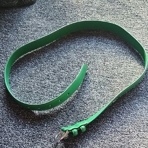Enerald Green Belt With Silver Buckle